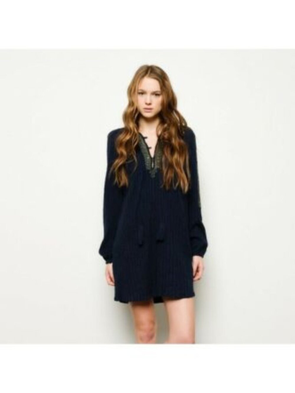 Antik Batik Lucie Shimmer Embellished Navy Mini Dress S 38 #2424